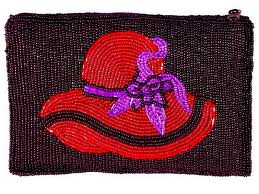 Red Hat Society Beaded Cosmetic Bag RH957 #2